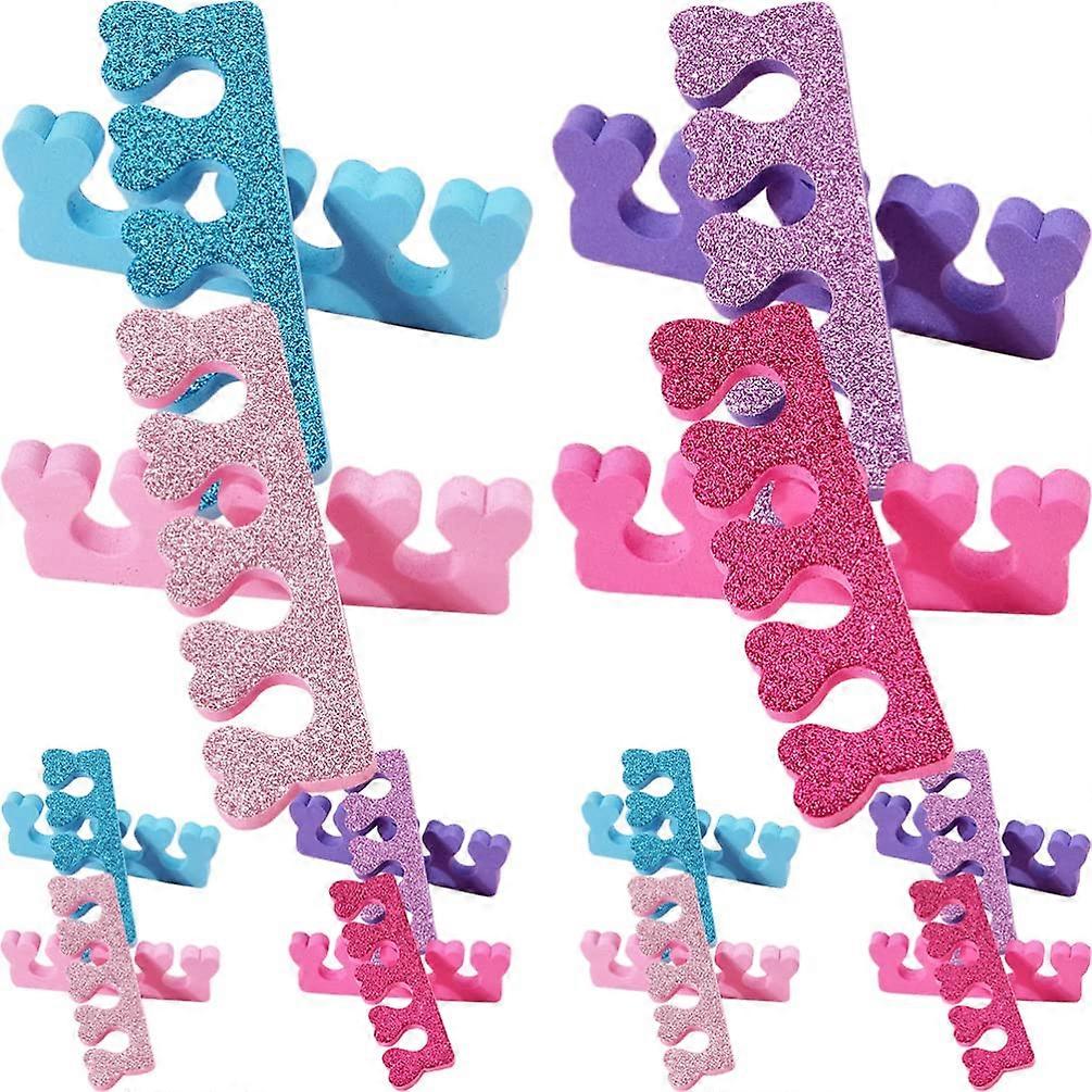 24pcs Soft EVA Toe Separators for Smudge Nail Drying and Comfortable Pedicure Use