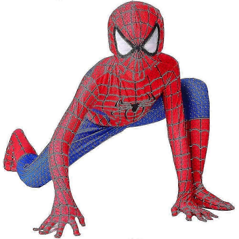 3-12 Years Kids Spider-man Cosplay Costume Party Jumpsuit-e