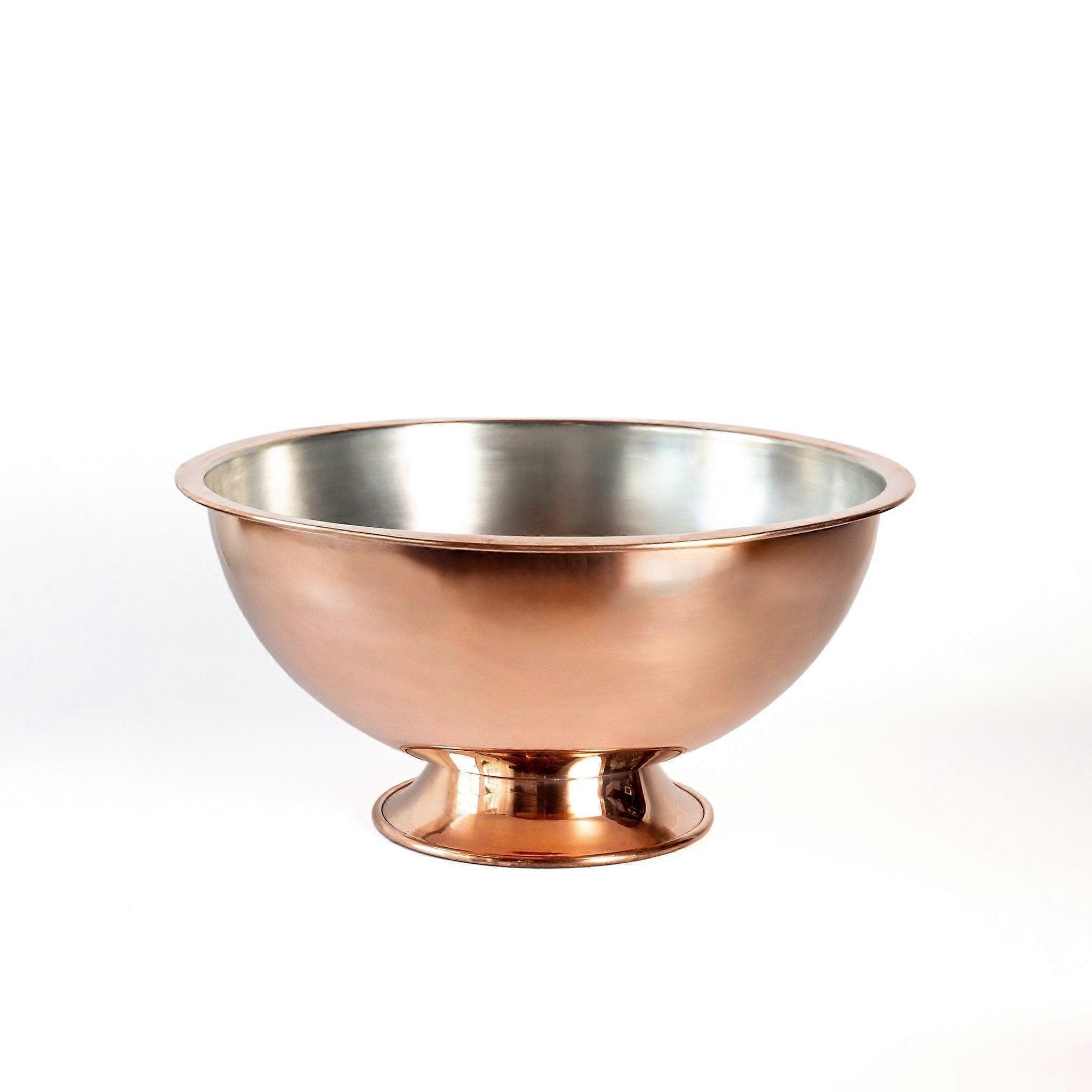 Handmade Hammered Copper Champagne Bowl & Copper Ice Bucket, Color Solid Copper