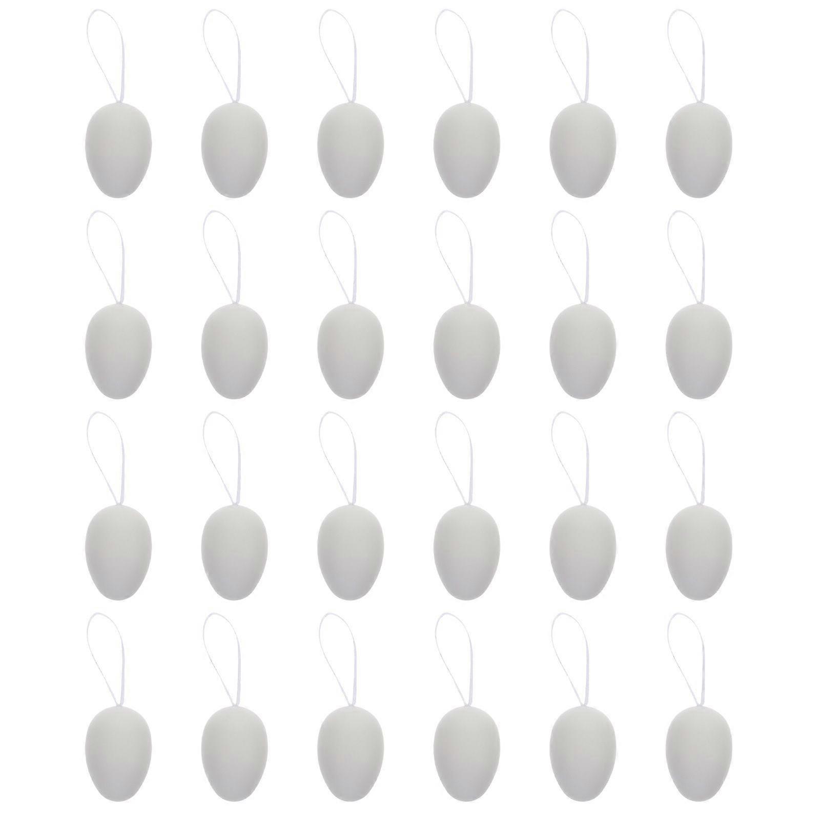 24PCS DIY Plastic Eggshell Blank Graffiti Eggshell Easter Toy for Kids Children