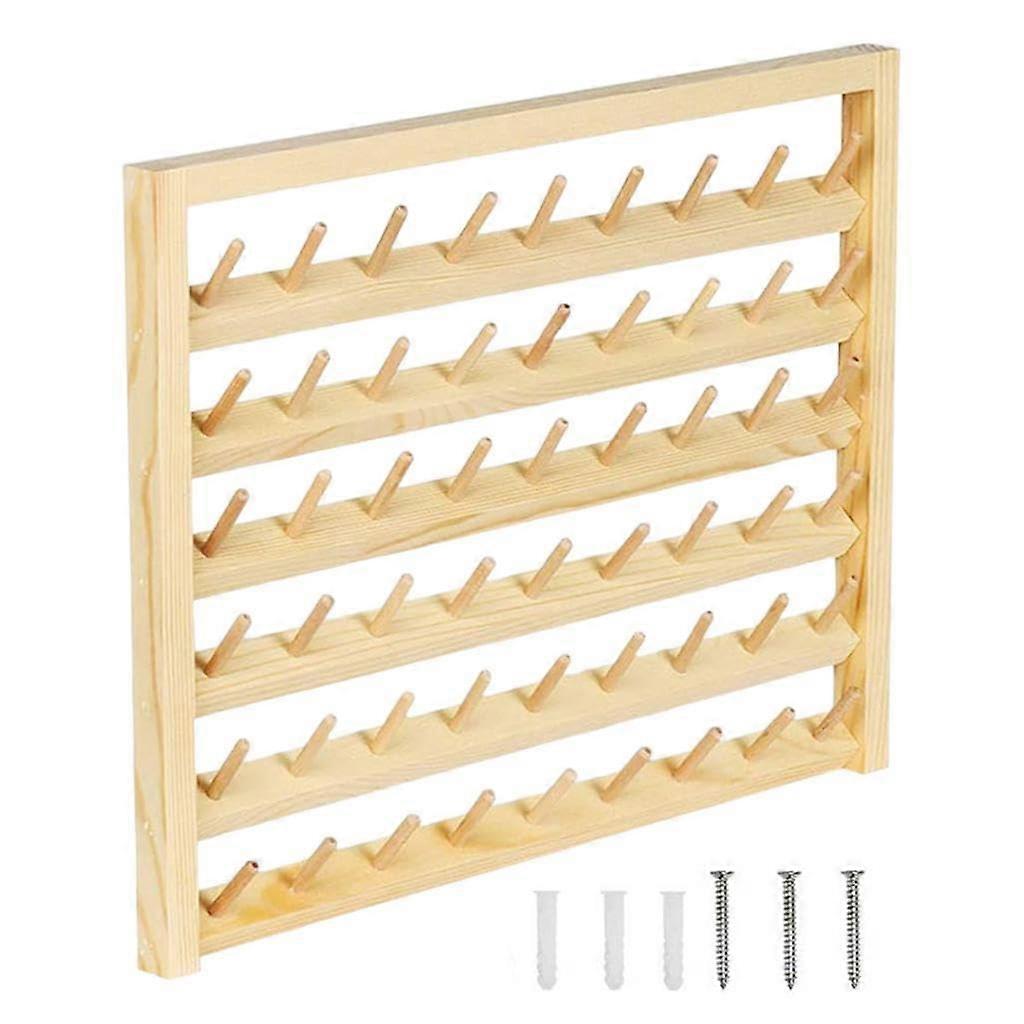 54 Spool Wall Mounted Thread Rack and Holder for Sewing Room Organization and Easy Access