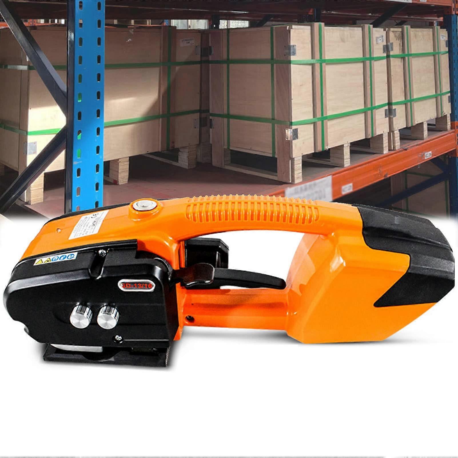 Battery Powered Electric Strapping Tool for PP and PET with Automatic Strap Processing and Dual Rechargeable Batteries