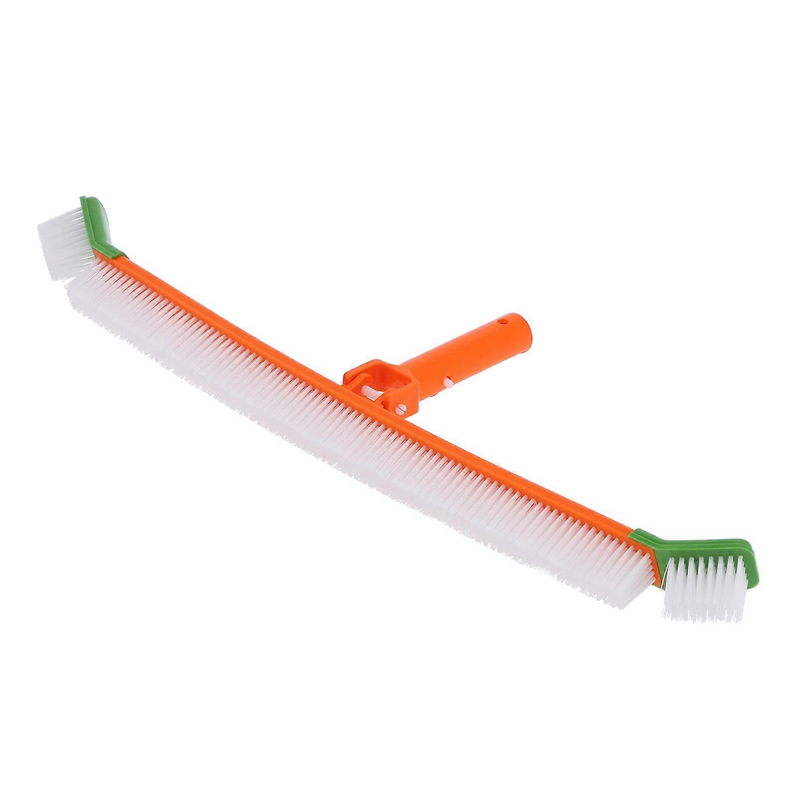 Heavy Duty Pool Wall Brush for Inground and Above Ground Pools, Easy Pole Attachment, Multi Surface Cleaning