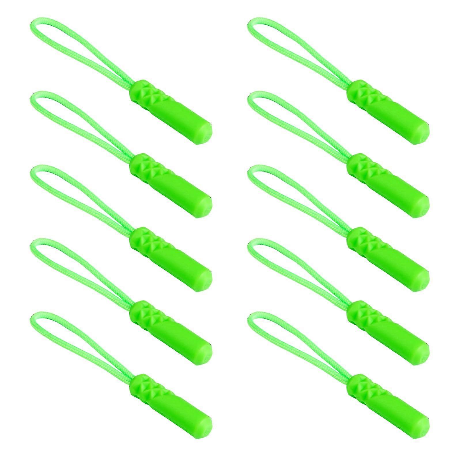 Outdoor Zipper Pulls Set, 10pcs Umbrella Rope Weave Hiking Replacement Pullers, Easy Length Adjustment