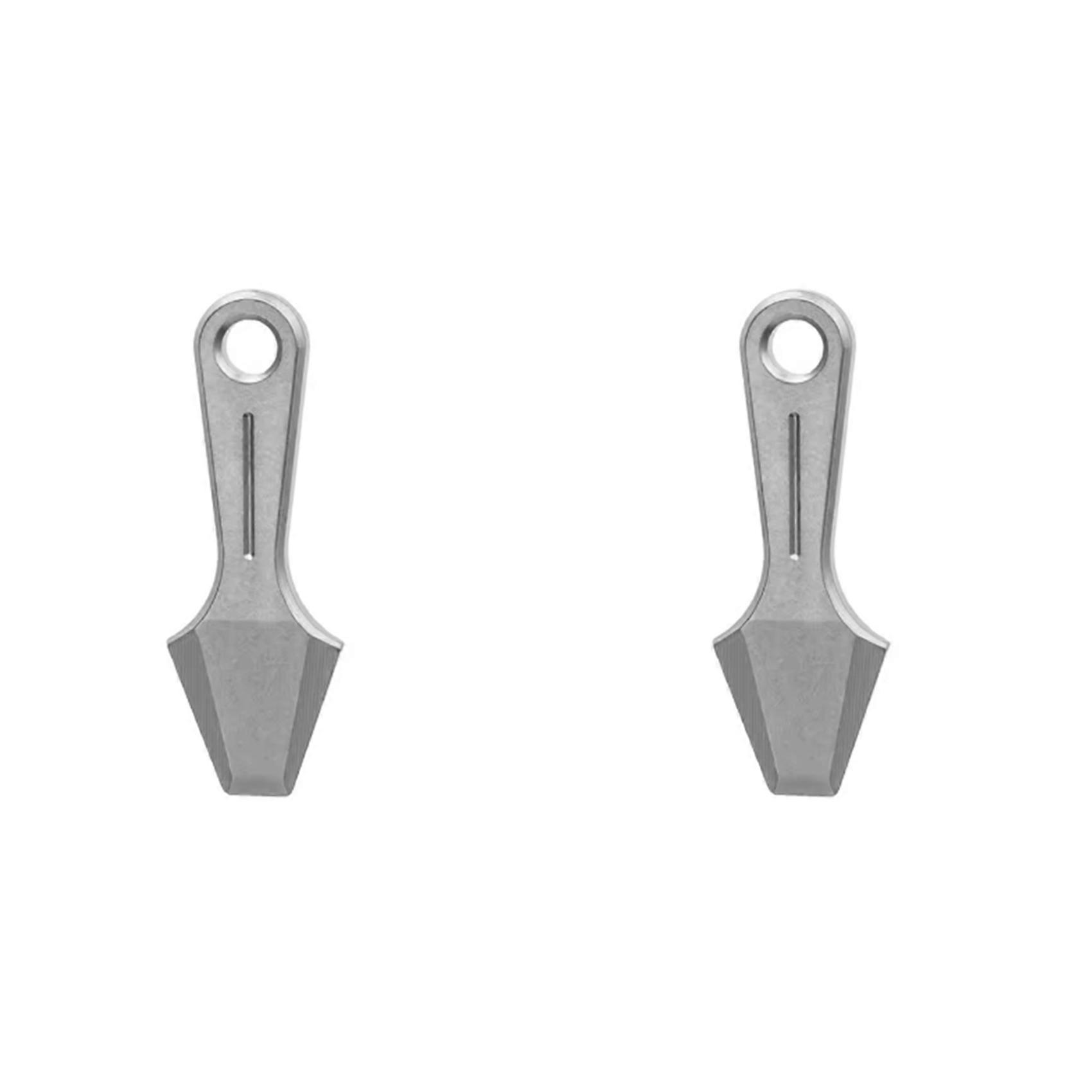 2X Titanium EDC Pry Bar Mini Titanium Alloy Crowbar Keychain Pendant Tool Silver