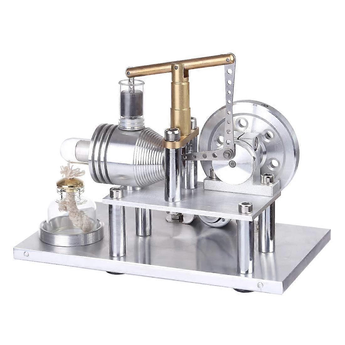 Stirling Engine Model Balance Beam with LED Lamp and Alcohol Burner for Desktop Learning