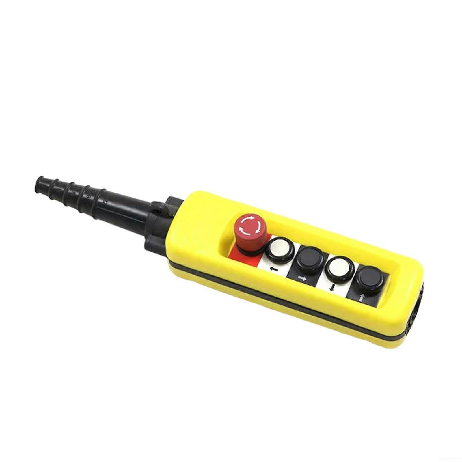 Crane Pendant Control Station Single Speed 4 Button Hoist Switch IP65 Waterproof Dustproof