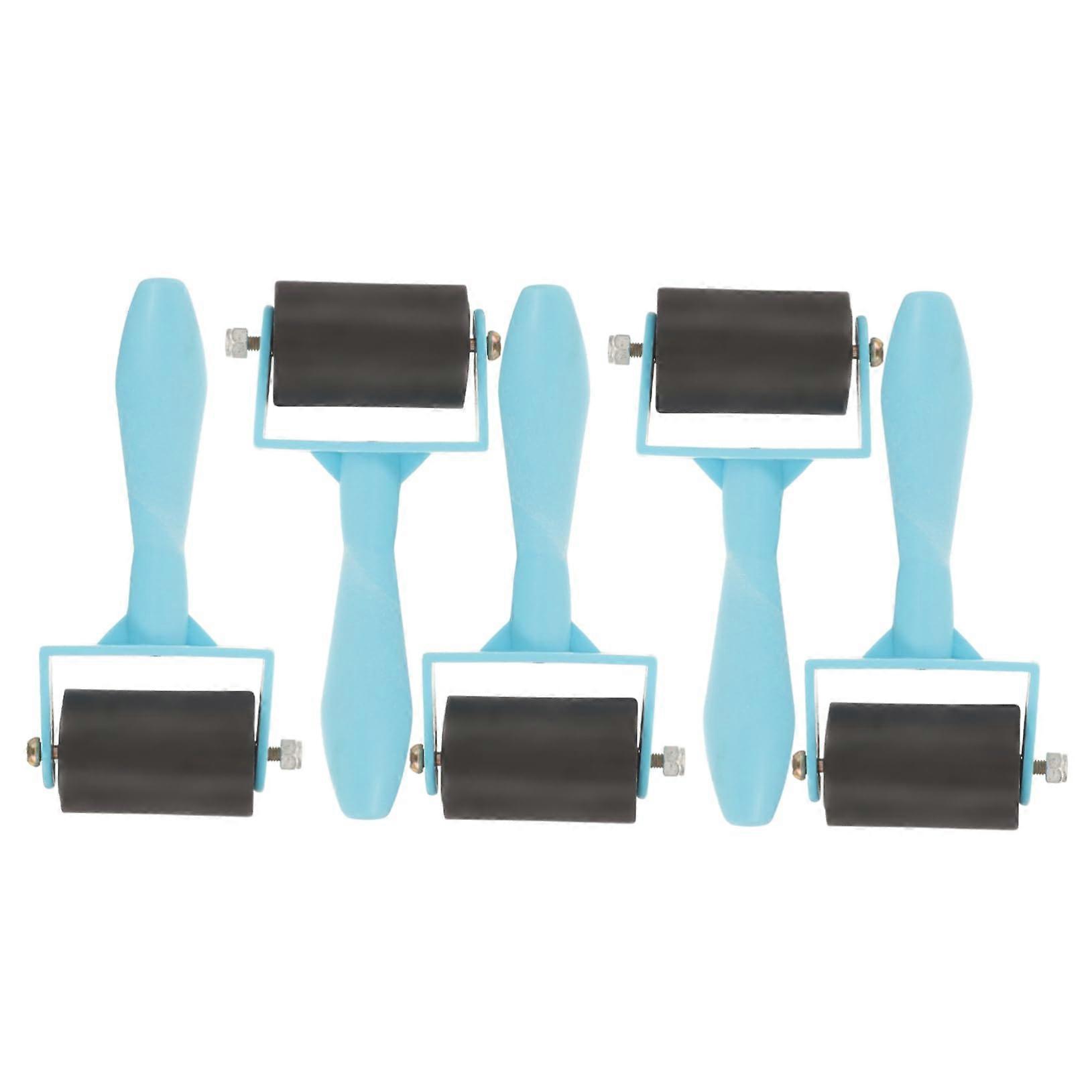 Brayer Roller Set for Printmaking and Crafts, Lightweight Ink and Glue Applicator, 5pcs Durable