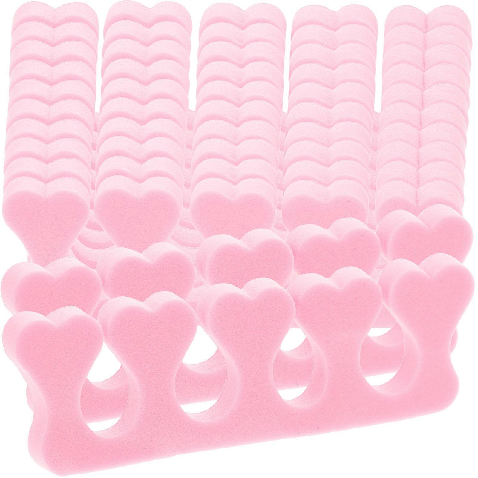 Toe Separators Pedicure Sponge for Nail Art with 40Pcs Pink Set