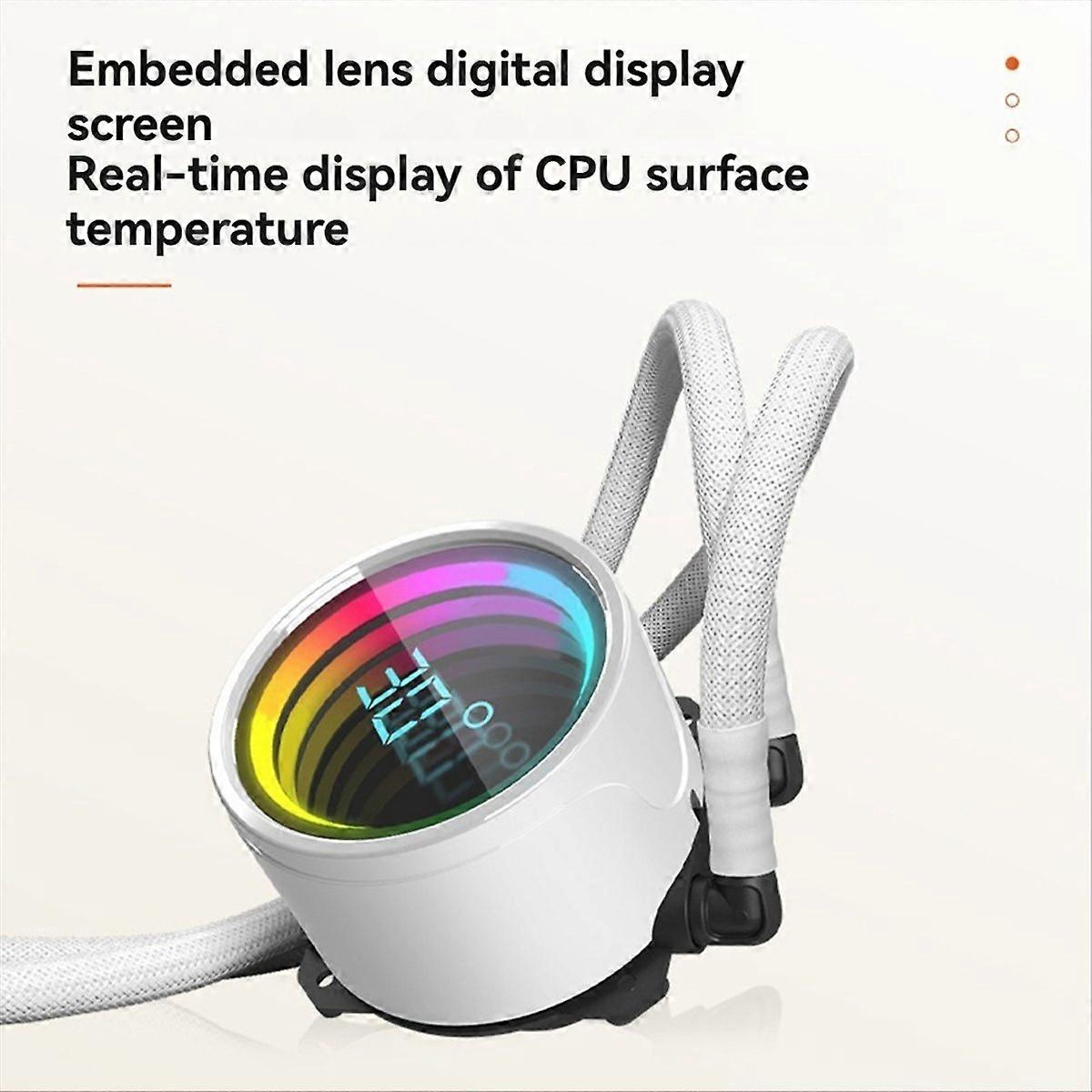 Integrated Water-Cooled Digital CPU Radiator Black & Multi-color