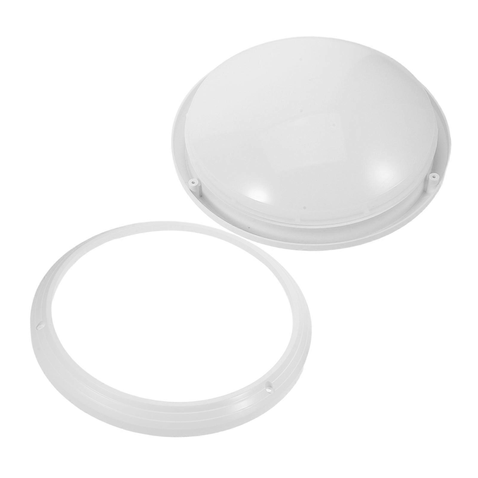 White Plastic Moisture Proof Ceiling Lamp Cover for 1 Light Fixture