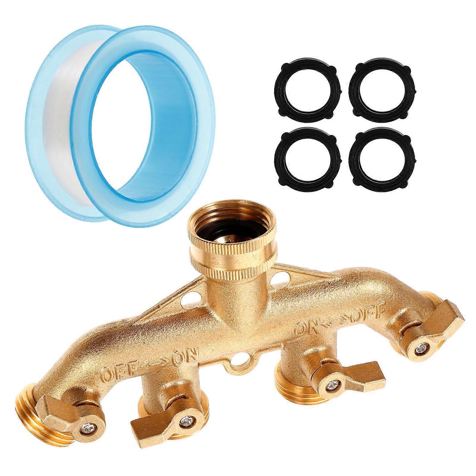 Garden Hose Adjustable Splitter 4-Way Connector with 3Sets Included