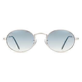 Ray-Ban RB3547 Oval 003/3F Vollrand-Sonnenbrille Silber Unisex Oval UV2 Original