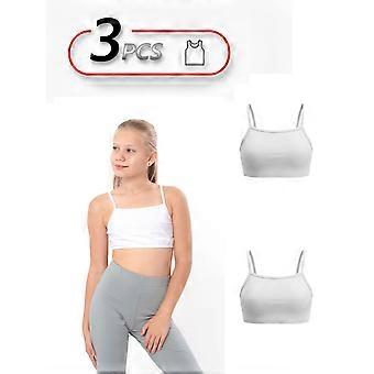 Girls’ 3‑Pack Basic Solid Color Bra Tops,, Any season,  HC 6067-052-pak3