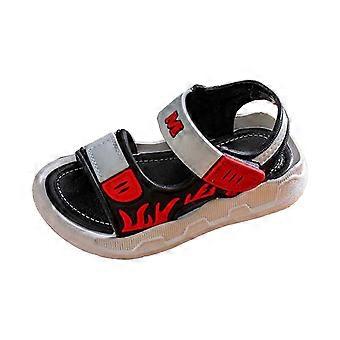 Ademende jongenssandalen voor kinderen, lichtgewicht, comfortabele, casual zomerschoenen voor buiten, geschikt voor peuters, kinderen en baby's, schattig schoeisel / 4-4,5 jaar