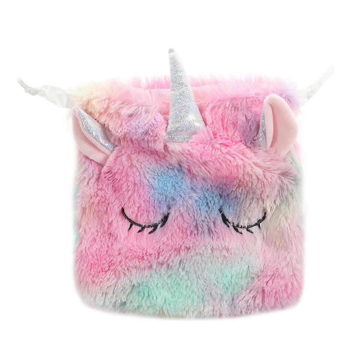Storage Bag Drawstring Pouch for Outdoor Use 3Pcs Unicorn Pattern Handbag