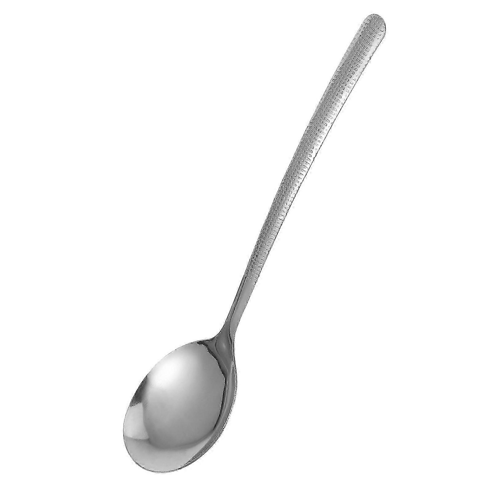 Silver Stainless Spoon for Kitchen Coffee Stirring 2Pcs Set