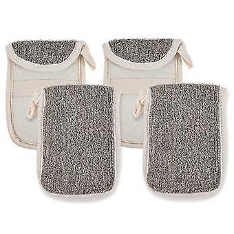 4pcs Durable Bath Soap Pouch Bathing Exfoliating Foaming Mesh Bag for Shower