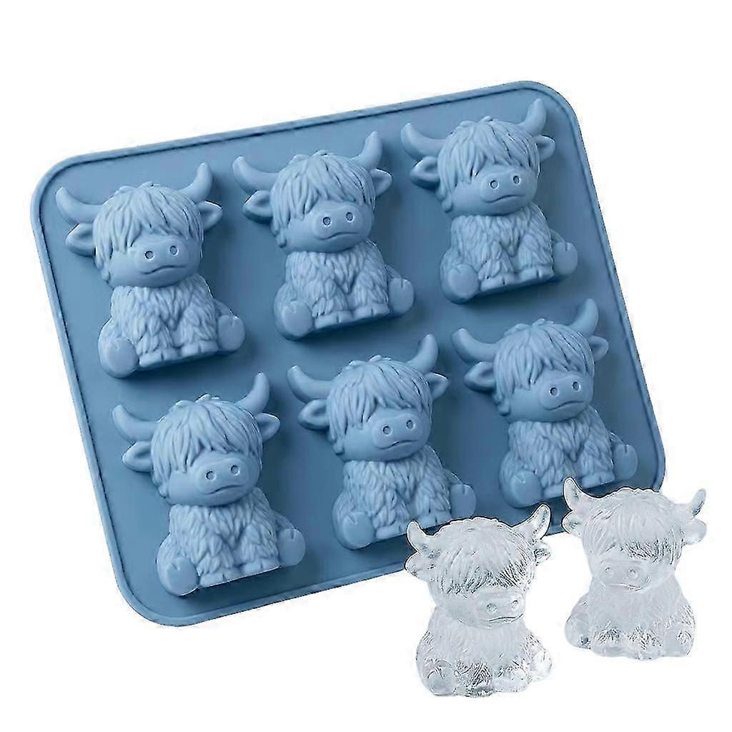 Mini Highland Cow Ice Cube Mold-6 rows