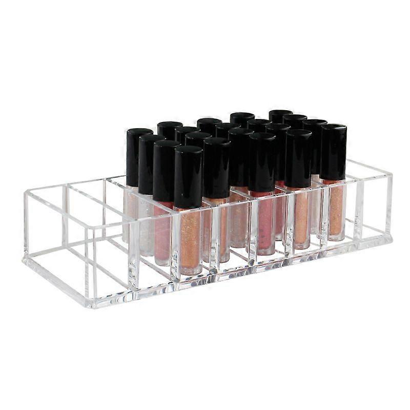 Rectangular cosmetic organizer for makeup accessories, 8 compartments