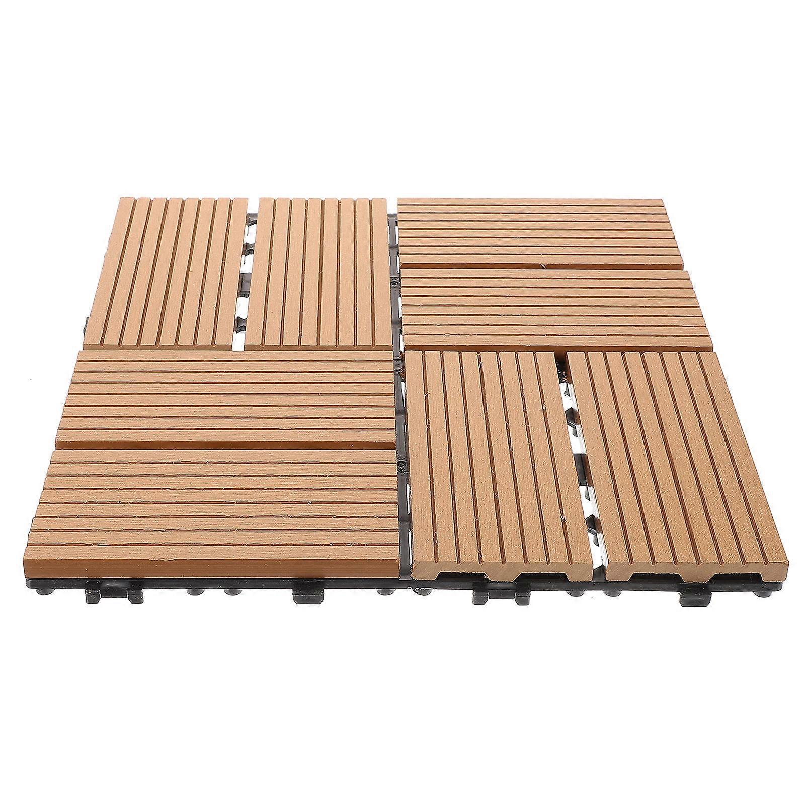 Wood-Plastic Composite Interlocking Deck Tile for Garden Floor Installation