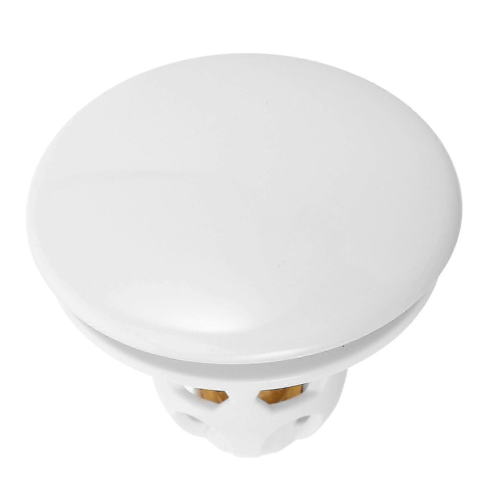 Bathroom Sink Drain Plug Press Design with Filter for 2Pcs White Set