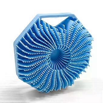 Silicone Body Brush compatible with Showering Foam Shower Exfoliating Bath Massage Brushes Polygonal Handheld Body Scrubber Skin Cleaning