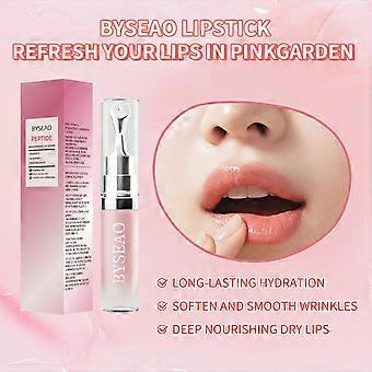 Peptide Brightening Lip Serum, Hydrating & Plumping Clear Lip Gloss, Moisturizing Lip Balm with Polypeptides & Squalane, Glossy Sheer Finish, Smooth L