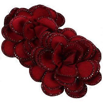 2 Paar Strass Blume Schuhclips - abnehmbare Charms Blume Schuhschnalle - abnehmbarer glänzender Schmuck für Braut Hochzeit Abschlussball Party Dekoration