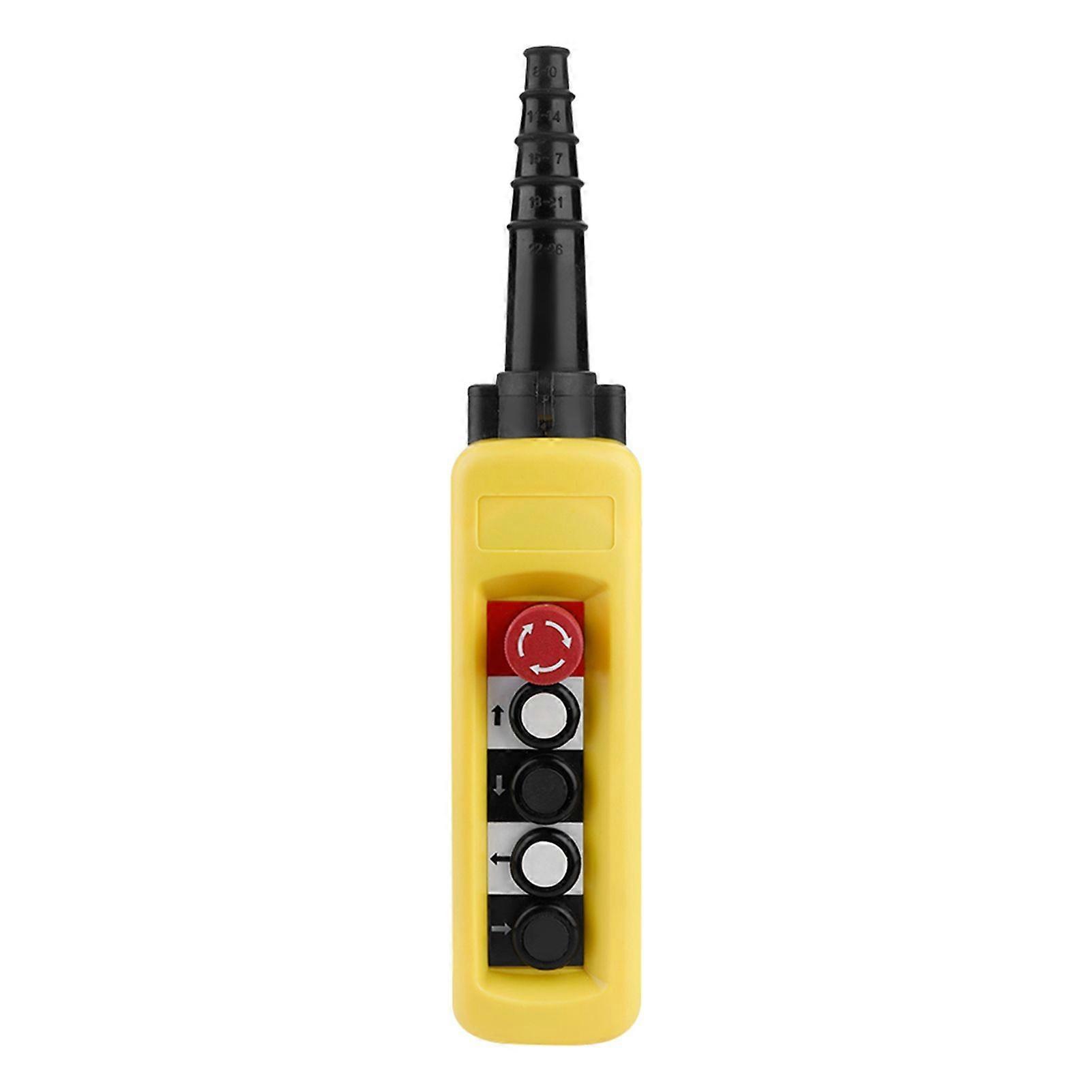 Crane Chain Hoist Push Button Switch Lifting Pendant Controller 4 Buttons