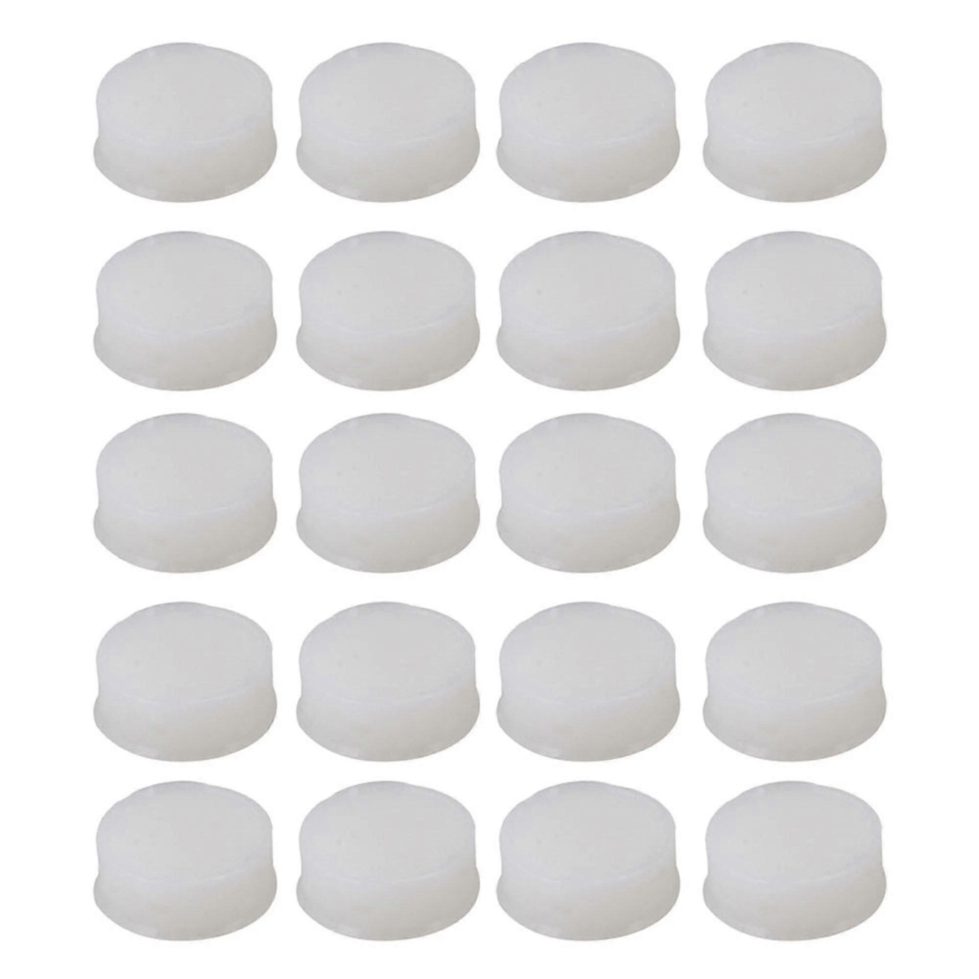 20pcs solid professional siliconen pluggen voor open fluit wit 7.5x2.6mm