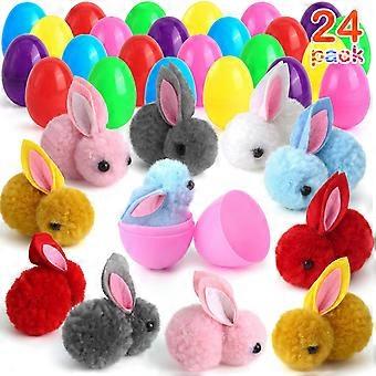 Easter Basket Stuffers - Easter Basket Essentials - 24 Pack Prefilled Easter Eggs Filled with 3D Printed Axolotl Toys - Mini Animal Fidget Figures Eas