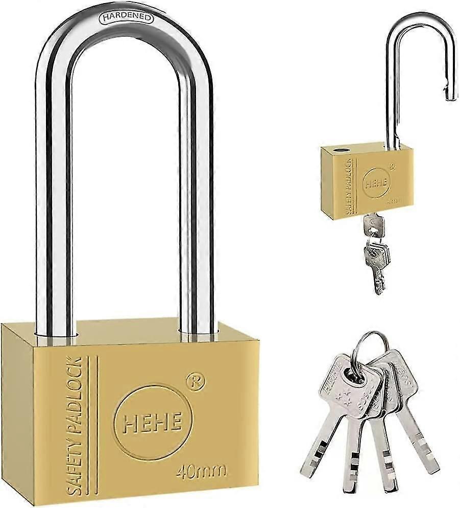 Heavy Duty Solid Brass Padlock - 40mm. Security Lock Apartment Door Lock. Locker