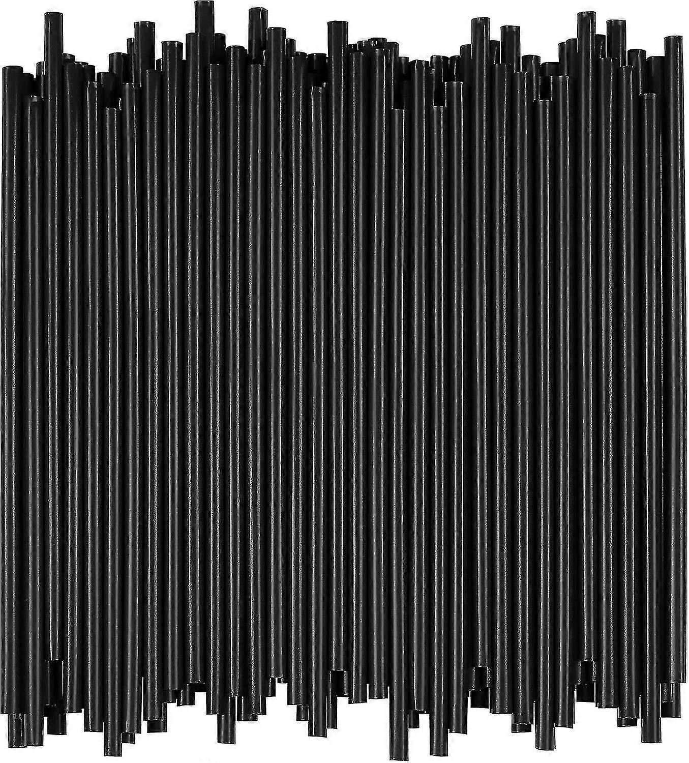 Canudos descartáveis - 5,1 polegadas de comprimento - (preto, 500)