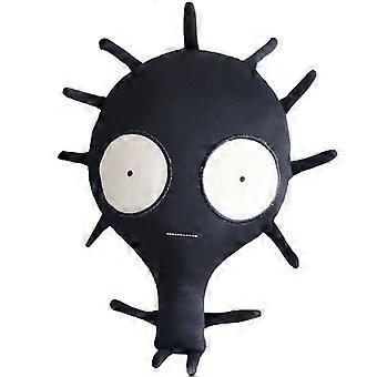 Cute Dark Cartoon Monster Plush Toy, Soft Stuffed Doll with Big Eyes, Quirky Black Creature for Display, 30cm