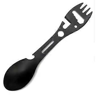 5in1 Camping Utensils Set with Fork Knife Spoon Opener, Lightweight Survival Tool for Outdoors