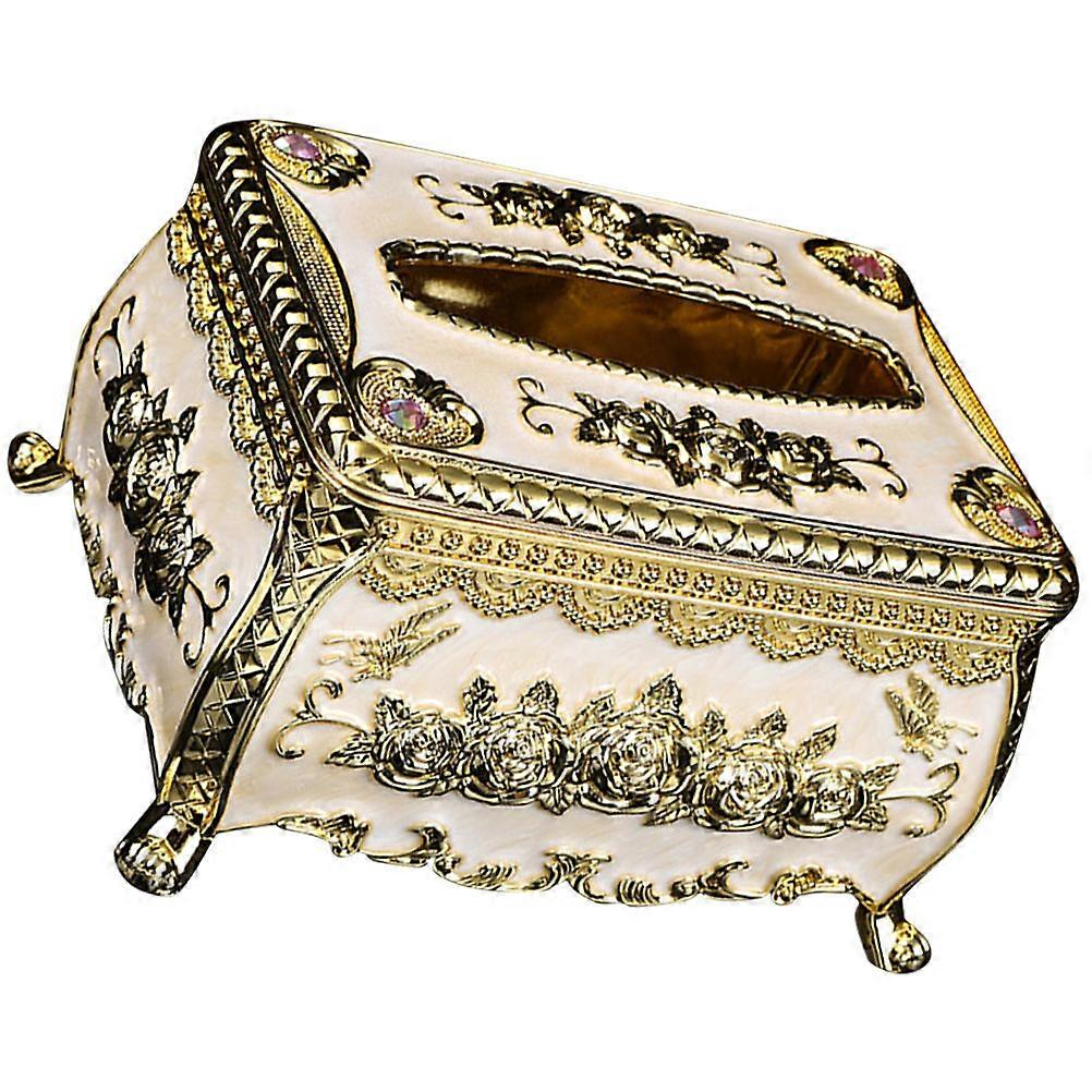 Tissue Box Cover Acrylic Case for Storage Use 2Pcs Set