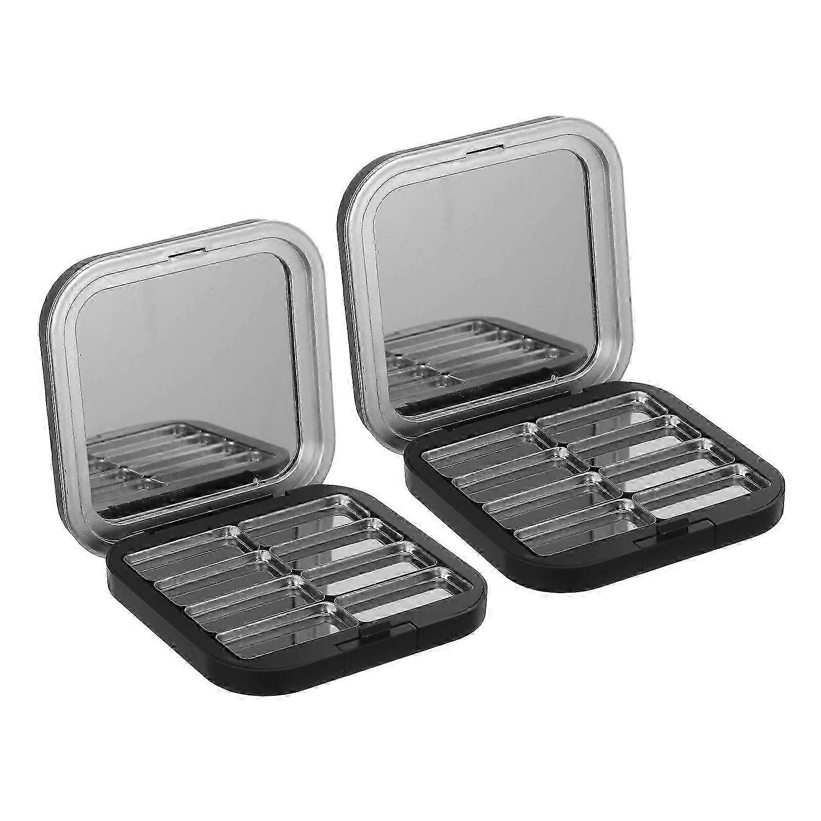 2pcs Empty Eyeshadow Palettes Makeup Eyeshadow Containers Empty Eyeshadow Boxes