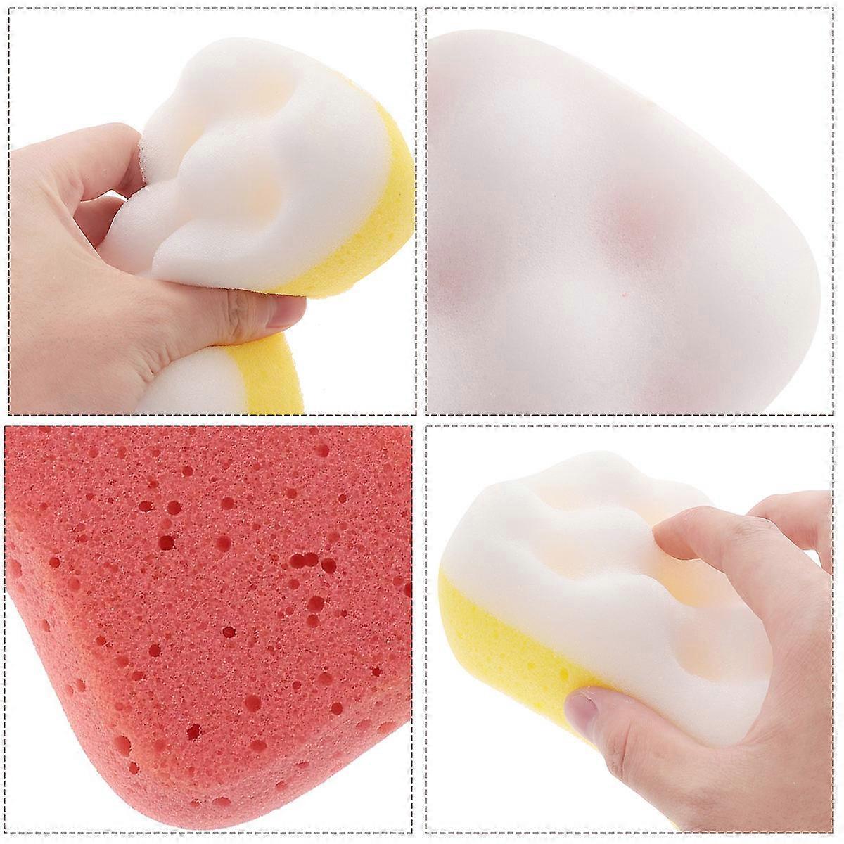 Exfoliating Bath Sponge for Shower Use 4Pcs Assorted Color Bathing Tools