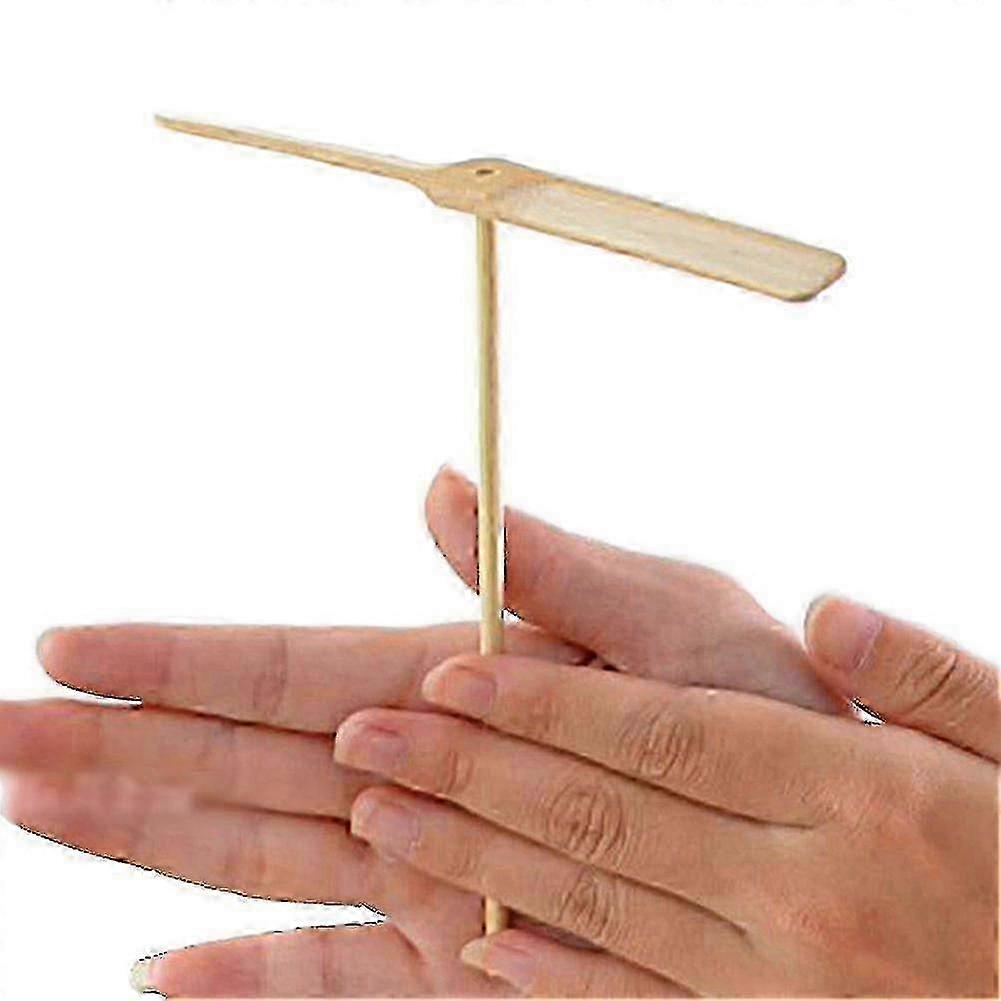 Lot de 12 libellules volantes en bambou avec hélice à friction - Idéales pour les activités de plein air