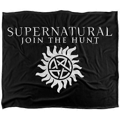 Supernatural Join The Hunt Fleece Logo Throw