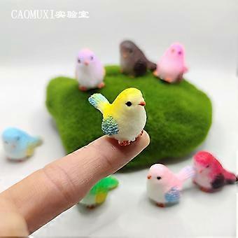 Mini Bird Figurines Set  8 Pieces Cake Topper Party Decor