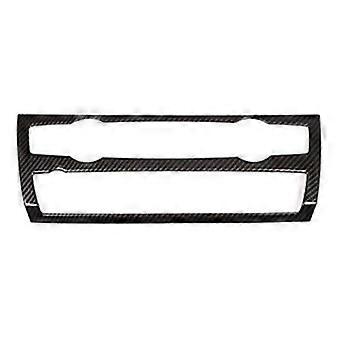 Car Air Conditioning Volume Button Frame Decorative Button Frame Carbon Fiber Texture compatible with X5 2008-2013