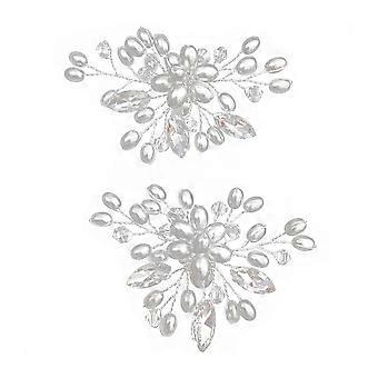 Moda Sapato Fivela Pérola Strass Sapato Clipe Artesanal DIY Sapato Decoração Acessórios para Noiva Casamento Mulheres