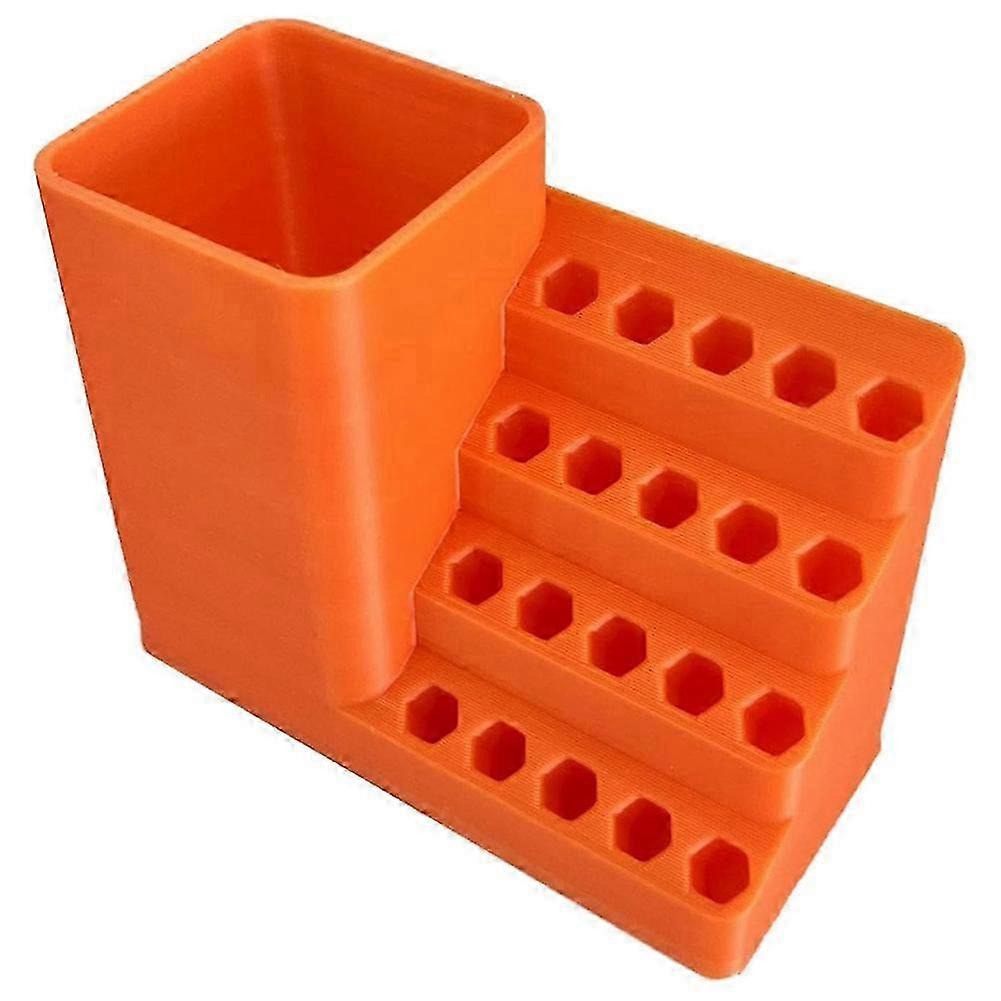 Screwdriver Bits Holder Storage Tool Box, with Power Drill Holder,C