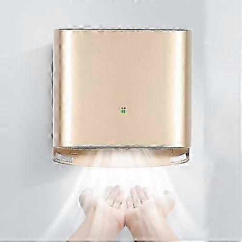 Gold Automatic Hand Dryer with Adjustable Temp, Fast Drying for Bathroom & Kitchen