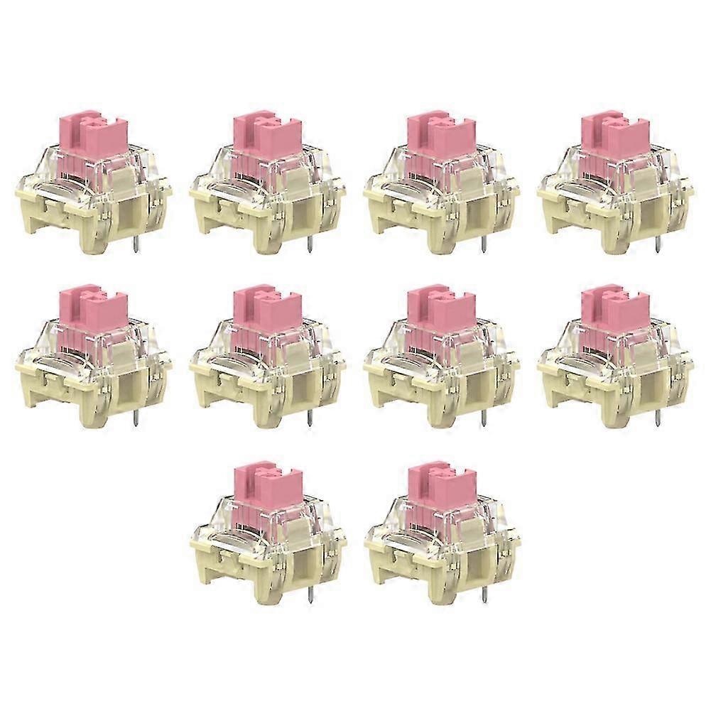10PCS Pink Keyboard V2 Silver Plated Mechanical Keyboard
