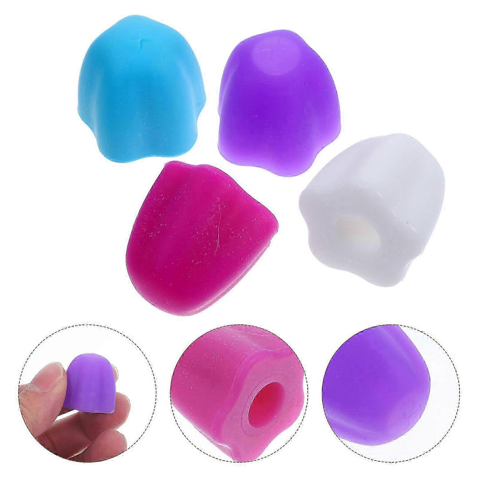Kids Toothpaste Squeezer Dispenser Silicone Toothpaste Caps 4 Pcs