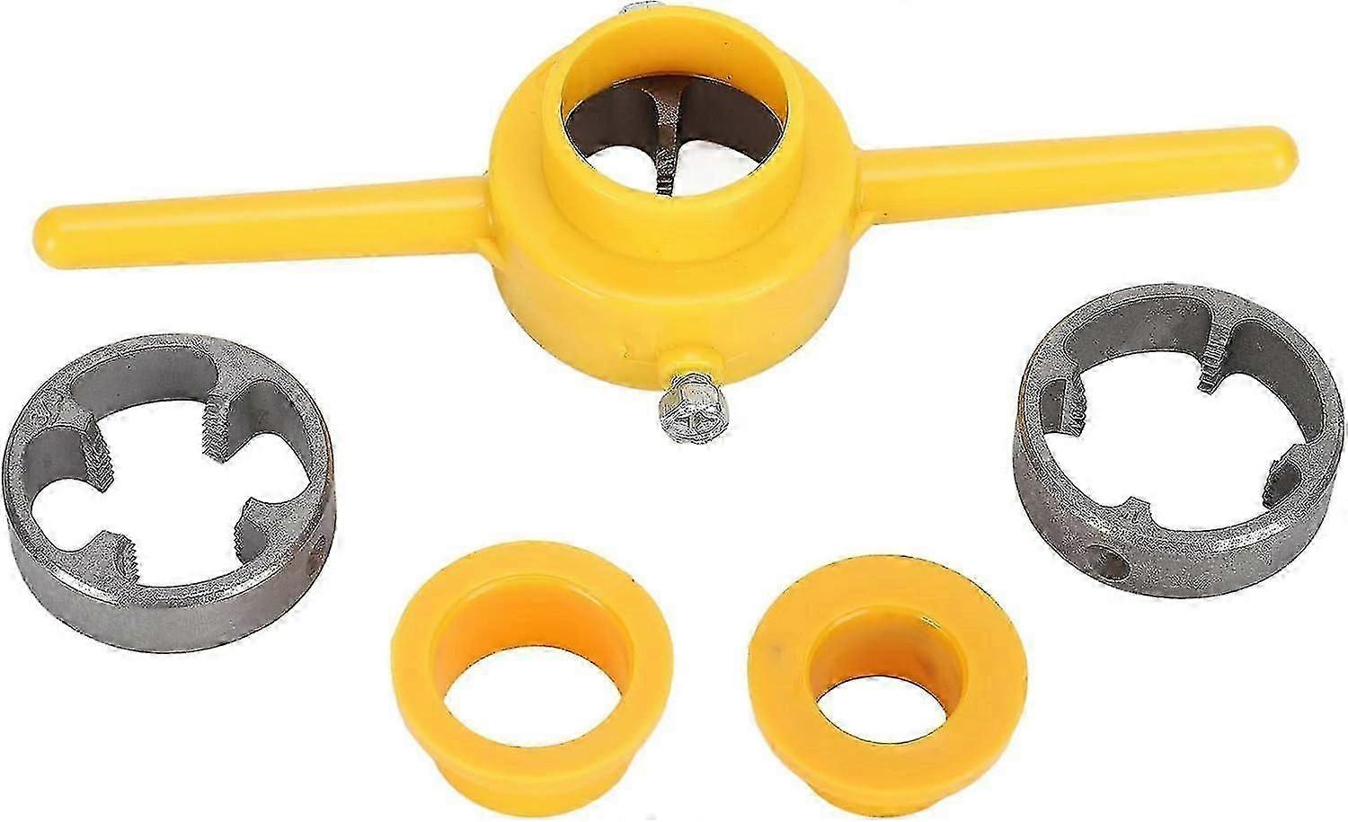 Manual PVC NPT Pipe Threading Tool Set 60 Degree Pipe Die 3 Sizes Plastic Molds Shells