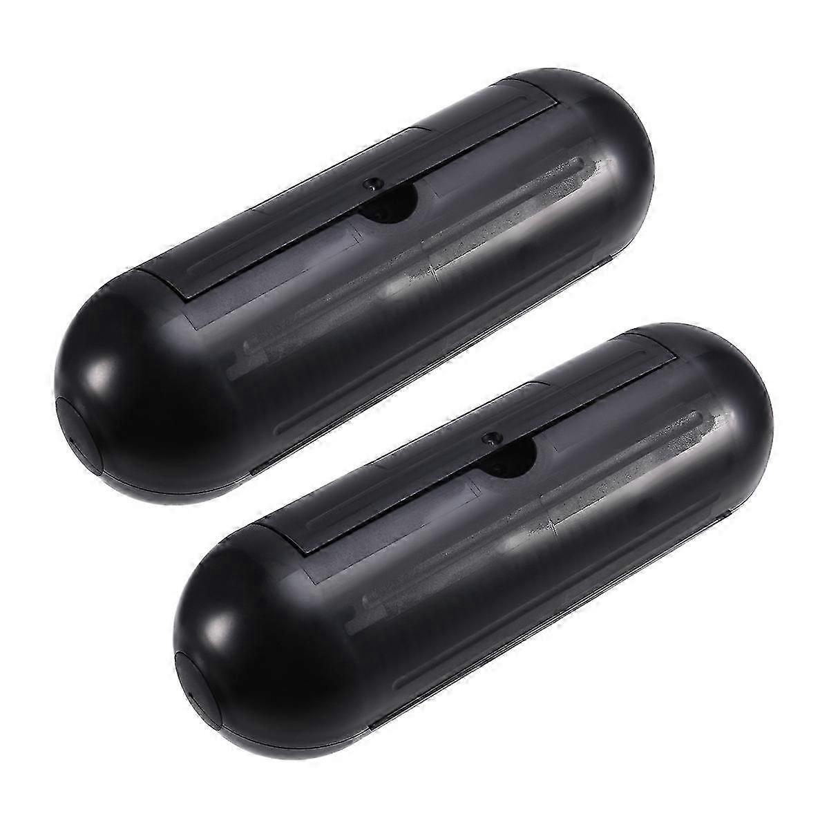 2PCS Extension cable Plug Connection Protective Cover Black